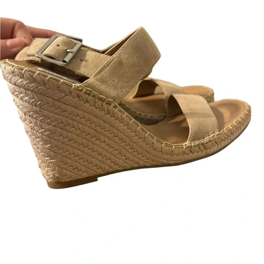Steve Madden Womens Uri Ankle Strap Espadrilles Wedge Heels‎ size is 9.5
